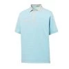 FootJoy Lisle Mixed Pinstripe Self Collar Polo -Golf Club footjoy lisle mixed pinstripe self collar polo ice blue grey 01 54304.1632336265