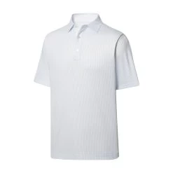 FootJoy Lisle ZigZag Print Self Collar Polo -Golf Club footjoy lisle zigzag print self collar polo white dusk blue 01 32640.1651501370