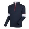 FootJoy Performance Half-Zip With Engineered Sleeves -Golf Club footjoy performance half zip with engineered sleeves navy white scarlet 01 68955.1633109535