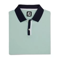 FootJoy Solid Stretch Pique With Stripe Placket Knit Collar Polo -Golf Club footjoy solid stretch pique with stripe placket knit collar polo sage 04 59736.1673904879