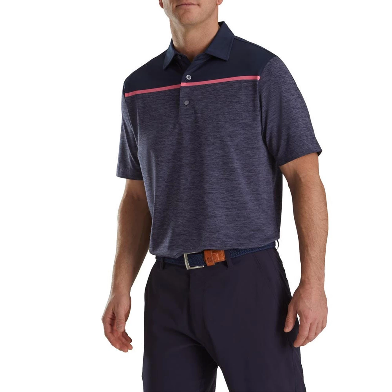 FootJoy Spacedye Block Lisle Self Collar Polo 3 FootJoy Spacedye Block Lisle Self Collar Polo