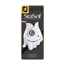 FootJoy Men's StaSof Glove - White - Prior Generation -Golf Club footjoy stasof glove white 02 33838.1634240663