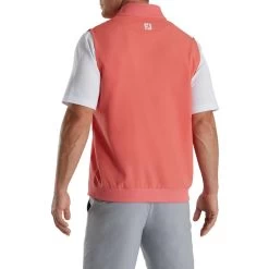 FootJoy Stretch Woven Vest With Knit Accents -Golf Club footjoy stetch woven vest with knit accents coral 02 62767.1673904981