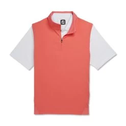 FootJoy Stretch Woven Vest With Knit Accents -Golf Club footjoy stetch woven vest with knit accents coral 04 15386.1673903325
