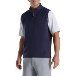 FootJoy Stretch Woven Vest With Knit Accents -Golf Club footjoy stetch woven vest with knit accents navy 01 18132.1673905004
