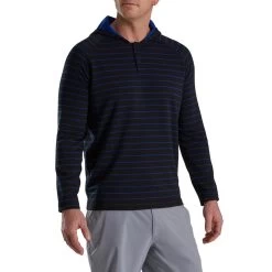FootJoy Striped Hoodie -Golf Club footjoy striped hoodie black ocean 01 54806.1673901868
