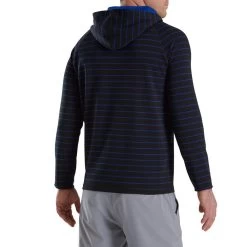 FootJoy Striped Hoodie -Golf Club footjoy striped hoodie black ocean 02 04536.1673906693