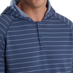 FootJoy Striped Hoodie -Golf Club footjoy striped hoodie bluestone denim 03 67750.1673902325