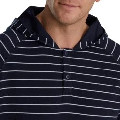 FootJoy Striped Hoodie -Golf Club footjoy striped hoodie navy white 03 14393.1673899748