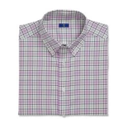 FootJoy Super Soft Woven Plaid Shirt -Golf Club footjoy super soft woven plaid shirt white lavender sage navy 04 33254.1671653509