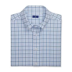 FootJoy Super Soft Woven Plaid Shirt -Golf Club footjoy super soft woven plaid shirt white light ocean 04 96542.1671652720