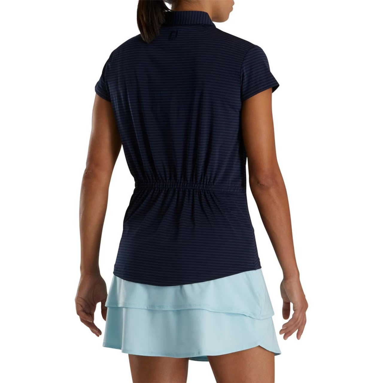 FootJoy Women's Cap Sleeve Tonal Stripe Polo 4 FootJoy Women's Cap Sleeve Tonal Stripe Polo - Image 2
