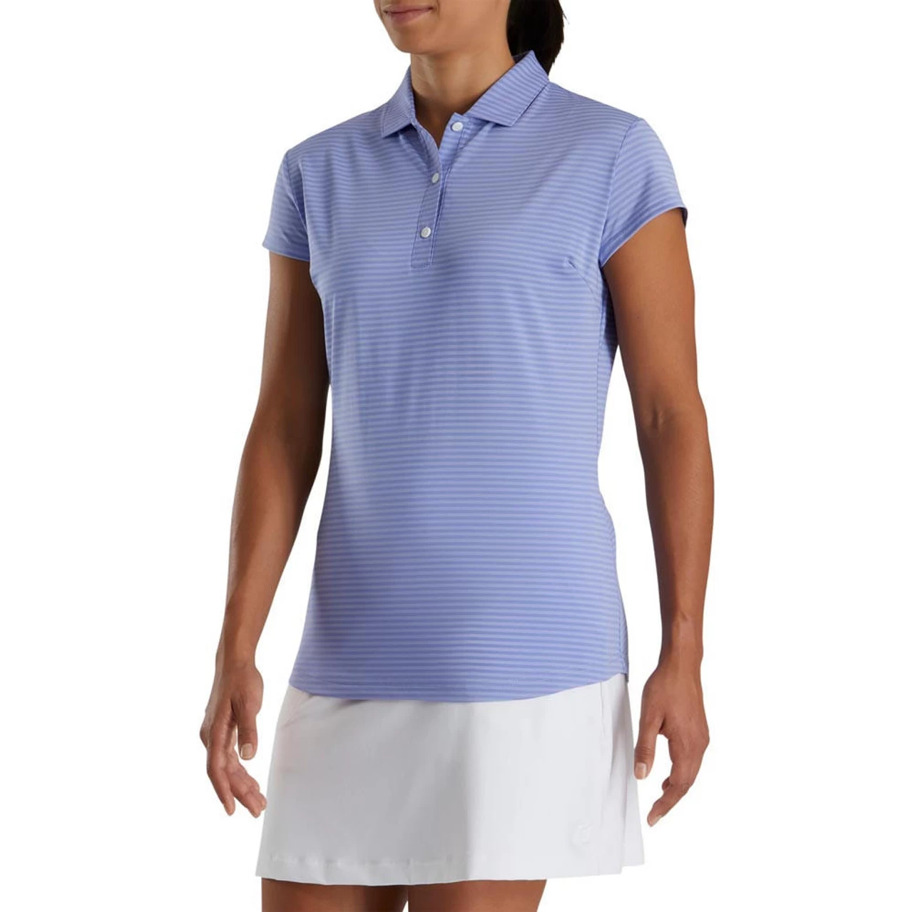 FootJoy Women's Cap Sleeve Tonal Stripe Polo 7 FootJoy Women's Cap Sleeve Tonal Stripe Polo - Image 5