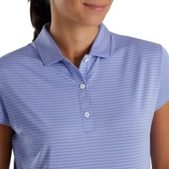 FootJoy Women's Cap Sleeve Tonal Stripe Polo 16 FootJoy Women's Cap Sleeve Tonal Stripe Polo -Golf Club footjoy womens cap sleeve tonal stripe polo violet 03 58572.1673899417