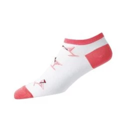 FootJoy Women's ComfortSof Low Cut Martini Print Fashion Sock -Golf Club footjoy womens comfortsof low cut martini print fashion sock white orange 01 99457.1671653579