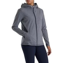 FootJoy Women's Full-Zip Hoodie -Golf Club footjoy womens full zip hoodie navy heather 02 03520.1676590186