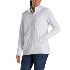 FootJoy Women's Full-Zip Hoodie - Prior Generation -Golf Club footjoy womens full zip hoodie white 02 71974.1633109708