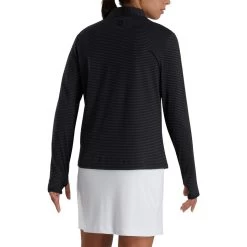 FootJoy Women's Half-Zip Tonal Stripe Mid-Layer -Golf Club footjoy womens half zip tonal stripe mid layer black 03 25140.1676589912