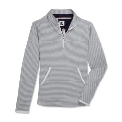 FootJoy Women's Half-Zip Tonal Stripe Mid-Layer -Golf Club footjoy womens half zip tonal stripe mid layer grey 01 72375.1676594912
