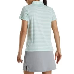 FootJoy Women's Heather Stripe Polo 19 FootJoy Women's Heather Stripe Polo -Golf Club footjoy womens heather stripe polo aquamarine 03 33072.1631901194