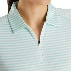 FootJoy Women's Heather Stripe Polo 20 FootJoy Women's Heather Stripe Polo -Golf Club footjoy womens heather stripe polo aquamarine 04 10264.1631901195