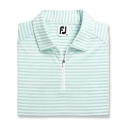 FootJoy Women's Heather Stripe Polo 21 FootJoy Women's Heather Stripe Polo -Golf Club footjoy womens heather stripe polo aquamarine 05 94232.1631901194
