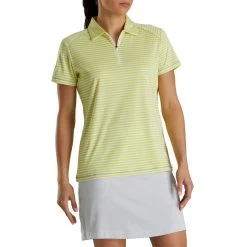 FootJoy Women's Heather Stripe Polo 28 FootJoy Women's Heather Stripe Polo -Golf Club footjoy womens heather stripe polo citrus 02 27872.1631901194