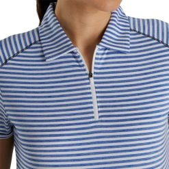 FootJoy Women's Heather Stripe Polo 25 FootJoy Women's Heather Stripe Polo -Golf Club footjoy womens heather stripe polo cobalt 04 21695.1631901195
