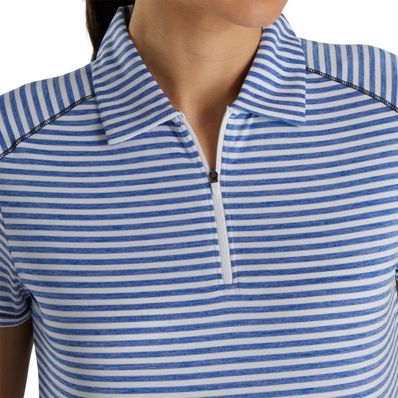 FootJoy Women's Heather Stripe Polo 11 FootJoy Women's Heather Stripe Polo - Image 9