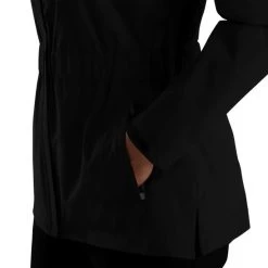 FootJoy Women's HydroLite Rain Jacket -Golf Club footjoy womens hydrolite rain jacket black 04 58592.1673902799