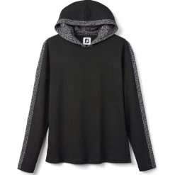 FootJoy Women's Lightweight Mesh Knit Spot Print Trim Hoodie