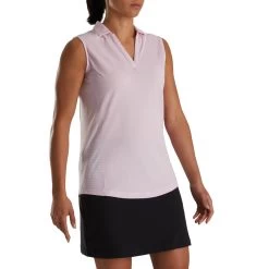 FootJoy Women's Open Placket Sleeveless Polo -Golf Club footjoy womens open placket sleeveless polo pink 01 05665.1673285467