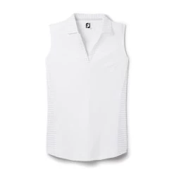 FootJoy Women's Open Placket Sleeveless Polo -Golf Club footjoy womens open placket sleeveless polo white 01 58183.1673285373