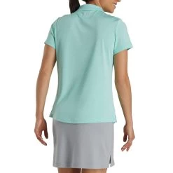 FootJoy Women's Open Placket Space Dye Polo -Golf Club footjoy womens open placket space dye polo aquamarine white 03 77705.1631902166