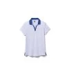 FootJoy Women's Open Placket Space Dye Polo -Golf Club footjoy womens open placket space dye polo white cobalt 01 63911.1631902166