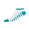 FootJoy Women's ProDry Lightweight Low Cut Stripe Sock -Golf Club footjoy womens prodry lightweight low cut stripe sock white turquoise 01 86365.1633033562