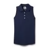 FootJoy Women's Ribbed Sleeveless Polo -Golf Club footjoy womens ribbed sleeveless polo navy 01 53272.1676586368