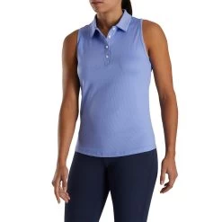 FootJoy Women's Ribbed Sleeveless Polo -Golf Club footjoy womens ribbed sleeveless polo violet 02 33470.1676584249