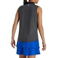 FootJoy Women's Sleeveless Pinstripe Polo -Golf Club footjoy womens sleeveless pinstripe polo black 03 72982.1633122943
