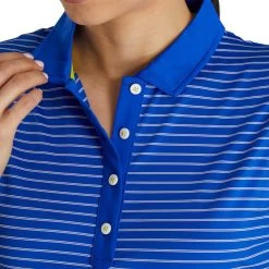 FootJoy Women's Sleeveless Pinstripe Polo -Golf Club footjoy womens sleeveless pinstripe polo cobalt 04 34541.1633122943