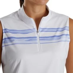 FootJoy Women's Watercolor Block Sleeveless Polo 33 FootJoy Women's Watercolor Block Sleeveless Polo -Golf Club footjoy womens watercolor block sleeveless polo white violet 04 53229.1676597864