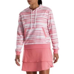 FootJoy Women's Watercolor Pullover Hoodie -Golf Club footjoy womens watercolor pullover hoodie bright coral 02 99141.1676598875