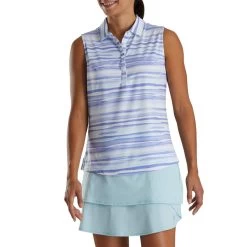 FootJoy Women's Watercolor Sleeveless Polo -Golf Club footjoy womens watercolor sleeveless polo violet 01 08451.1673904485