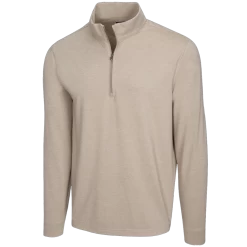 Greg Norman Heathered 1/4 Zip Mock -Golf Club greg norman heathered 1 4 zip mock bamboo heather 01 14060.1632774997