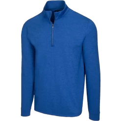 Greg Norman Heathered 1/4 Zip Mock -Golf Club greg norman heathered 1 4 zip mock indigo heather 01 64047.1632775037