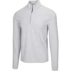 Greg Norman Heathered 1/4 Zip Mock -Golf Club greg norman heathered 1 4 zip mock shark grey heather 01 25213.1632774996