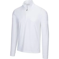 Greg Norman Heathered 1/4 Zip Mock -Golf Club greg norman heathered 1 4 zip mock white 01 42486.1632774996