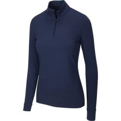 Greg Norman Women's Peached Heather 1/4 Zip -Golf Club greg norman womens peached heather 1 4 zip navy heather 01 93420.1633111170