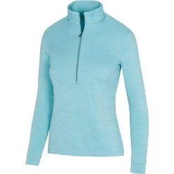 Greg Norman Women's Utility 1/2 Zip Mock -Golf Club greg norman womens utility 1 2 zip mock oasis blue heather 01 79880.1671482598