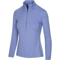 Greg Norman Women's Utility 1/2 Zip Mock -Golf Club greg norman womens utility 1 2 zip mock sweet iris heather 01 28296.1671482570